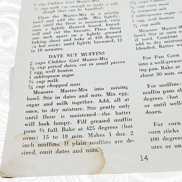 Fine Baking is Family Fun Vintage Recipe Book Clabber Girl c. 1950s Bake Booklet - Picture 3 of 10